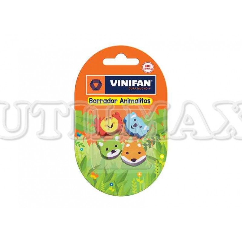 BORRADOR VINIFAN ANIMALITOS BLISTERX4 UND