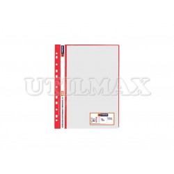 CATALOGO VINIFAN A4 10 FUNDAS CON ORIFICIOS COLOR ROJO UND