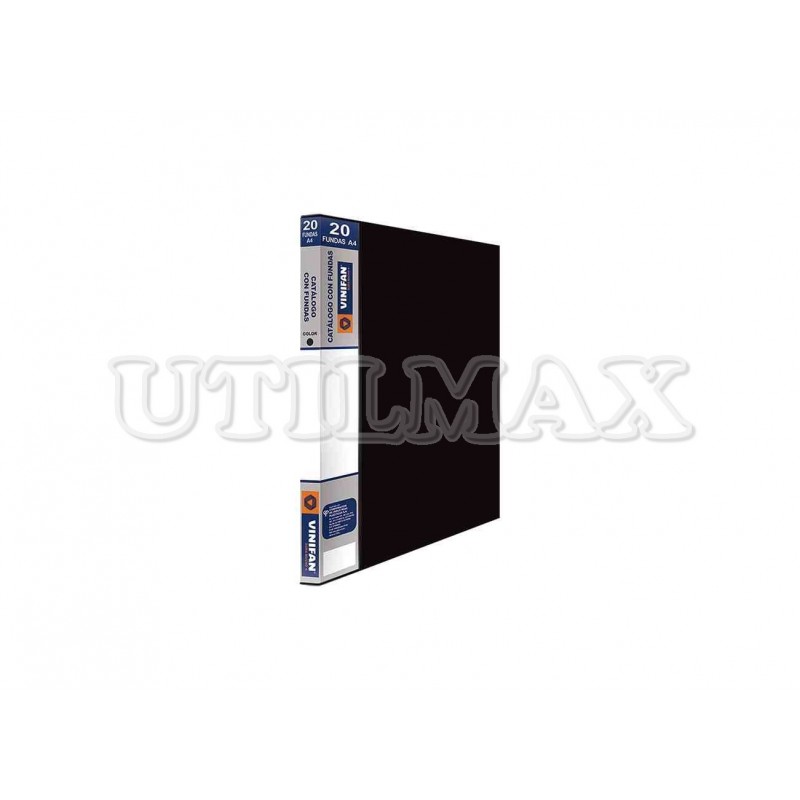 CATALOGO VINIFAN A4 20 FUNDAS COLOR NEGRO UND