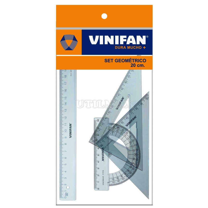 ESTUCHE GEOMETRICO VINIFAN 20CM UND