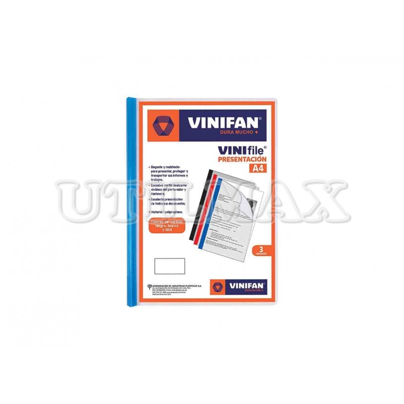 FILE PRESENTACION VINIFAN A4 CRISTAL VARILLA SURTIDO PQTX3