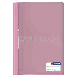 FOLDER TAPA TRANSPARENTE VINIFAN A4 FASTENER COLOR ROSADO UND