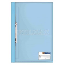 FOLDER TAPA TRANSPARENTE VINIFAN A4 GUSANO COLOR CELESTE UND