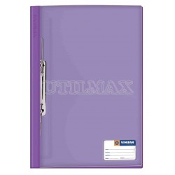 FOLDER TAPA TRANSPARENTE VINIFAN A4 GUSANO COLOR MORADO UND