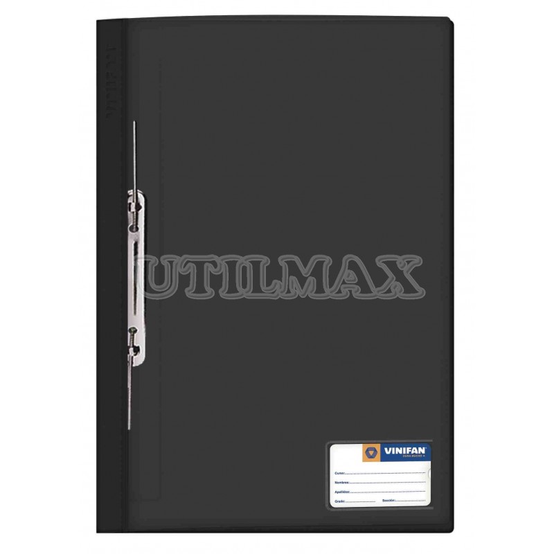 FOLDER TAPA TRANSPARENTE VINIFAN A4 GUSANO COLOR NEGRO UND