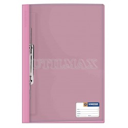 FOLDER TAPA TRANSPARENTE VINIFAN A4 GUSANO COLOR ROSADO UND