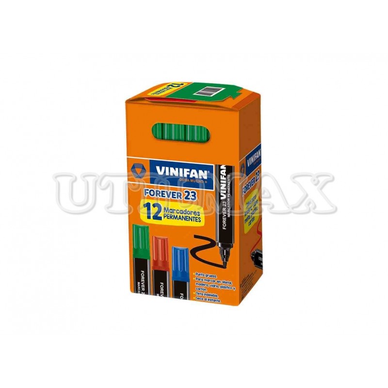 MARCADOR INDELEBLE VINIFAN 23 STANDARD VERDE FOREVER CJAX12