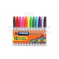 MARCADOR INDELEBLE VINIFAN BEST COLOR 420 X12 UND