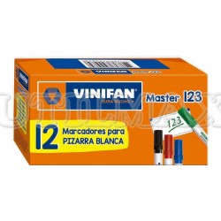 MARCADOR PIZARRA VINIFAN 123 AZUL MASTER CJAX12