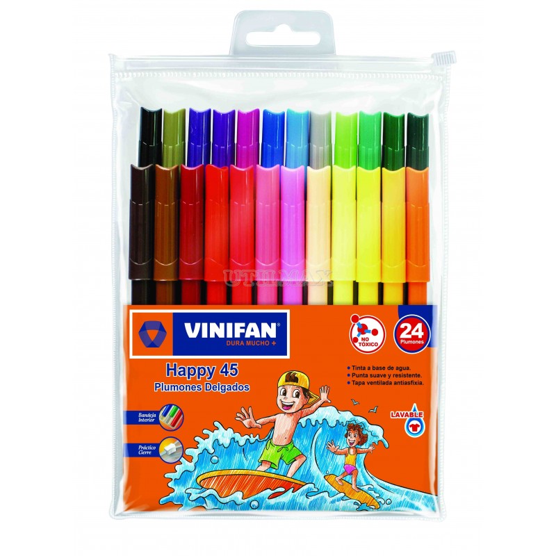 PLUMONES VINIFAN HAPPY 45 X24 ESTUCHE ZIPPER UND