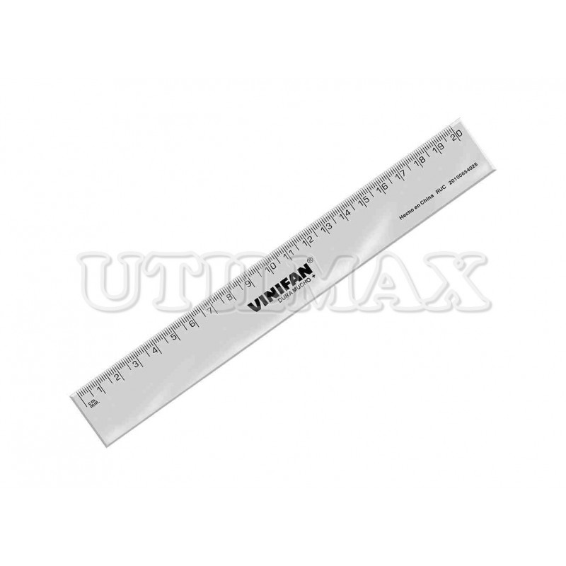 REGLA VINIFAN CLASICA TRANSPARENTE 20CM UND