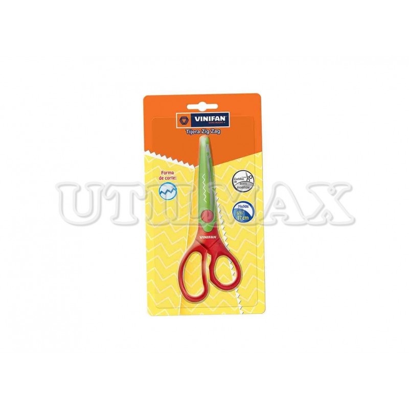 TIJERA DECORATIVA VINIFAN ZIG-ZAG BLISTERX1 UND
