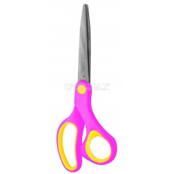 TIJERA OFICINA VINIFAN 17CM ROSADO-VERDE UND