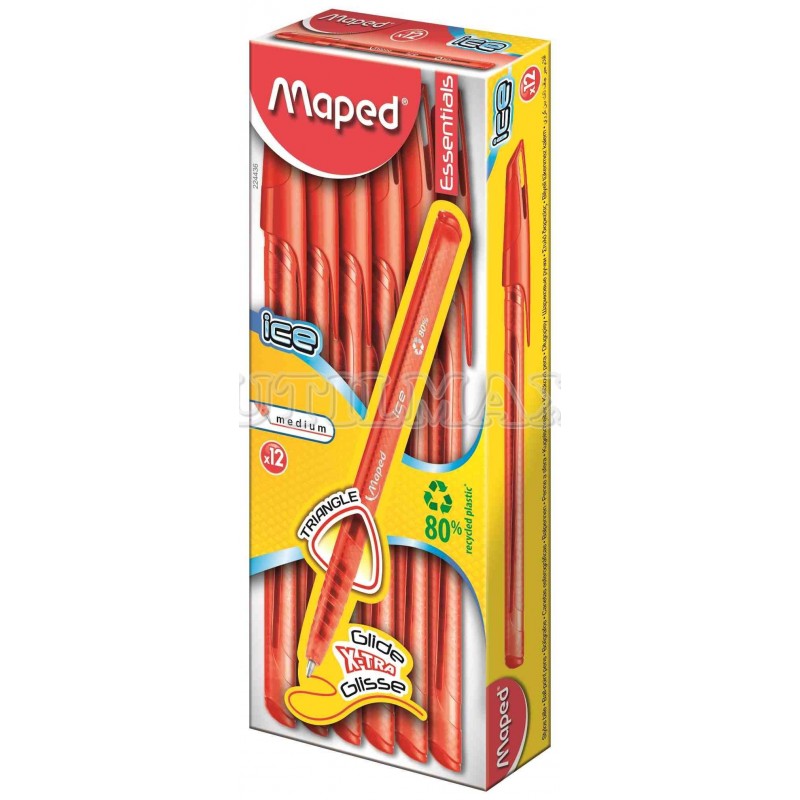 BOLIGRAFO MAPED ESSENTIALS FINE ROJO 0.7MM CJAX12