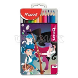 COLORES MAPED METAL BOX TATOO X12 UND