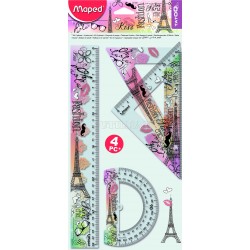 ESTUCHE GEOMETRICO MAPED TATOO 4PZ 30CM UND
