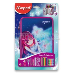 PACK MAPED CARTUCHERA 2PISOS MARIPOSA UND
