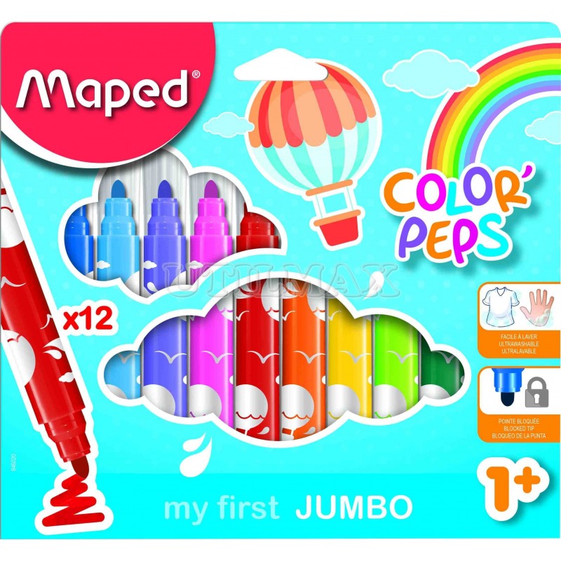 PLUMONES MAPED JUMBO MAXI X12 UND