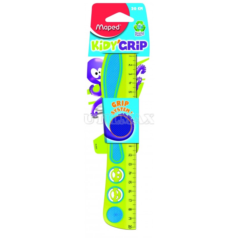 REGLA MAPED KIDYGRIP 20CM ANTIDESLIZANTE UND