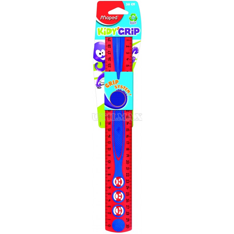 REGLA MAPED KIDYGRIP DECIMETROS 30CM ANTIDESLIZANTE UND