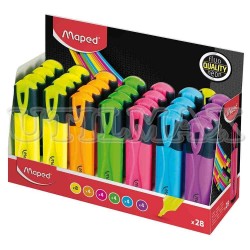 RESALTADOR MAPED CLASICO FLUO PEPS N SURTIDO EXHIBIDORX28