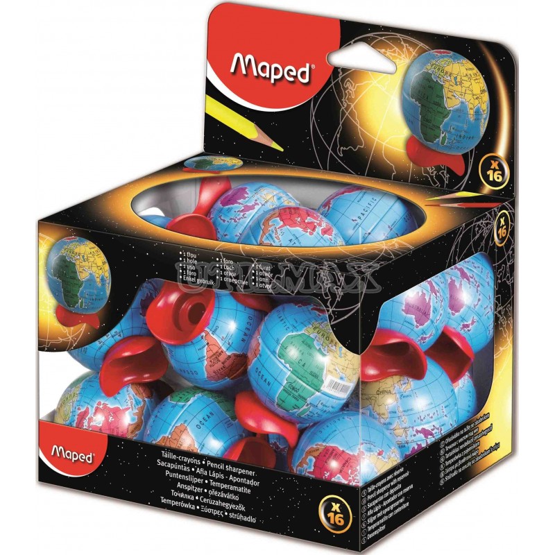 TAJADOR MAPED GLOBO TERRAQUEO 1 ORIFICIO DEPOSITO CJAX16