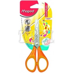 TIJERA MAPED ESSENTIALS SOFT NARANJA 13CM 5 UND