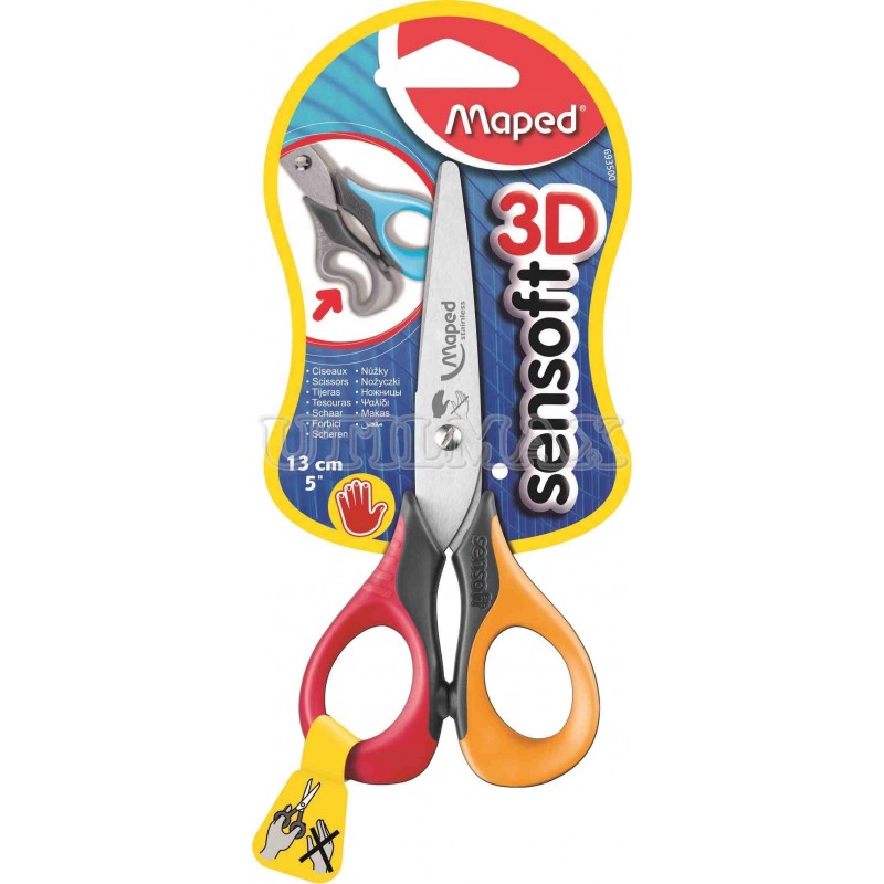 TIJERA MAPED SENSOFT 13CM ZURDOS 5 UND