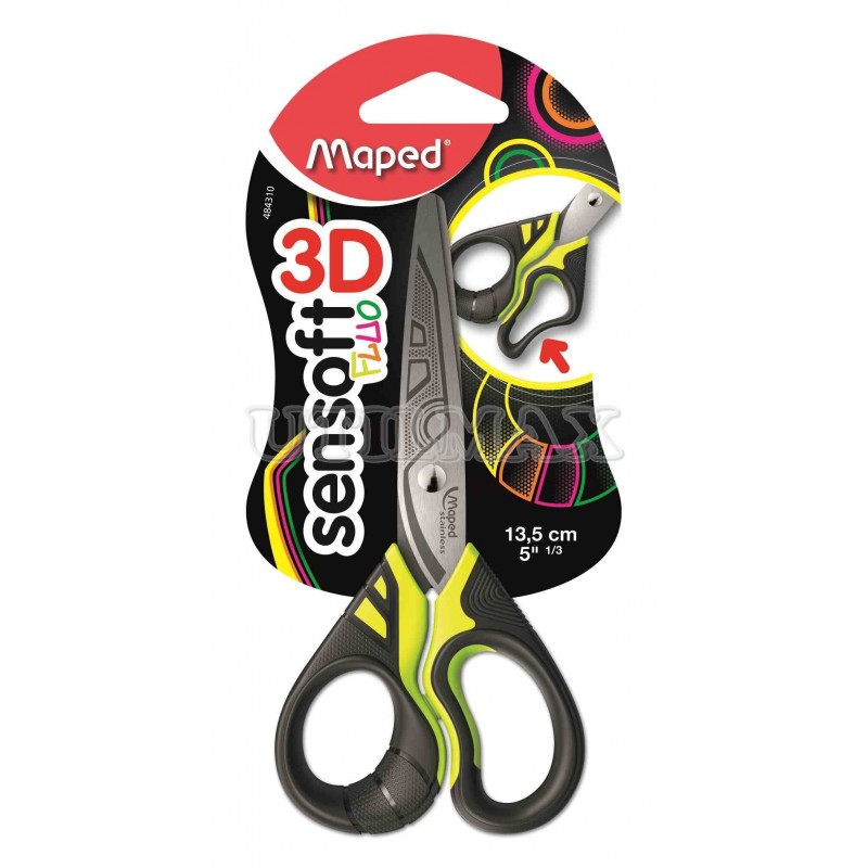 TIJERA MAPED SENSOFT FLUO 13.5CM 5 UND