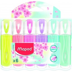 RESALTADOR MAPED CLASICO PASTEL FLUO PEPS BLISTERX6 UND